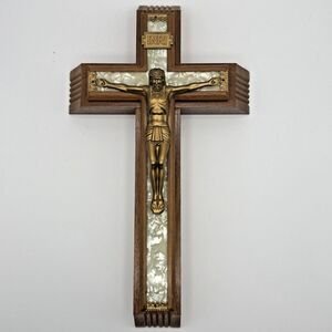 NOS Vtg Catholic Sick Call Crucifix Set Jeweled Cross Co Factory Sealed Contents